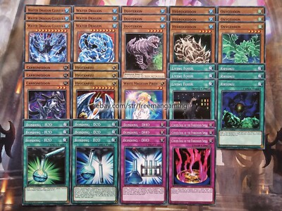 Yugioh Bastion Misawa Deck 40 Card Water Dragon Cluster Hydrogeddon GX Anime-image