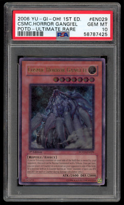 YUGIOH PSA 10 GEM MT Cosmic Horror Gangi'el POTD-EN029 Ultimate 1st Edition 2006-image