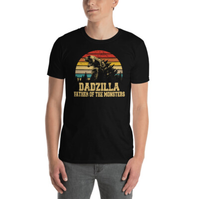 Vintage Retro Dadzilla Father Of Monster Cool Godzilla Father's Day T-Shirt-image