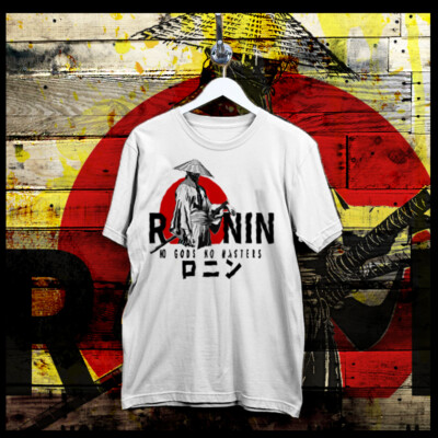 Samurai T-Shirt Shogun Assassin Bushido Ronin No Gods No Masters Katana Hattori-image