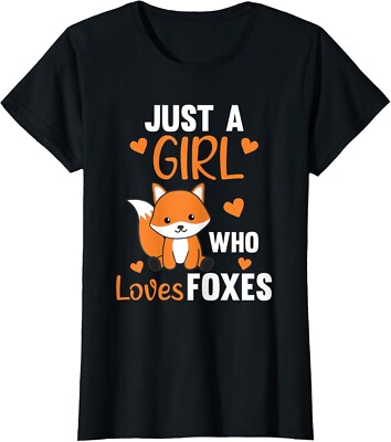 Just A Girl Who Loves Foxes, Funny Foxes, Cute Animals T-Shirt-image