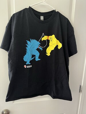 Godzilla X Kong: The New Empire Red Cross Black T-Shirt Men's Sz XL Collectible-image