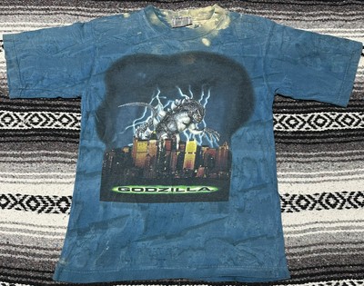Vtg 90s Godzilla Movie Promo Tie Dye 18 X 23 Boys T-shirt-image