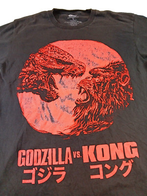 Godzilla vs Kong Shirt Adult Size M Black Legendary Toho-image