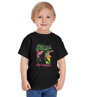 Godzilla King Of The Monsters Neon Toddler Short Sleeve Tee Bella+Canvas 3001T-image