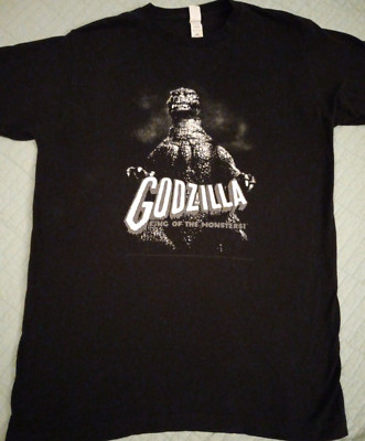Men's Medium Tultex 2010 Black Godzilla King Of The Monsters Graphic T Shirt-image