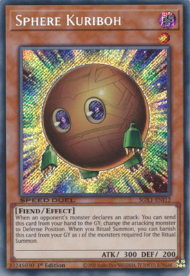 Near Mint x 1 Sphere Kuriboh - SGX1-ENI12 - Secret Rare - 1st Edition SGX1 Speed-image