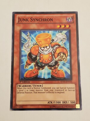 Yugioh Card Junk Synchron 1st Edition 5DS3-EN010 ATK/1300 DEF/500-image