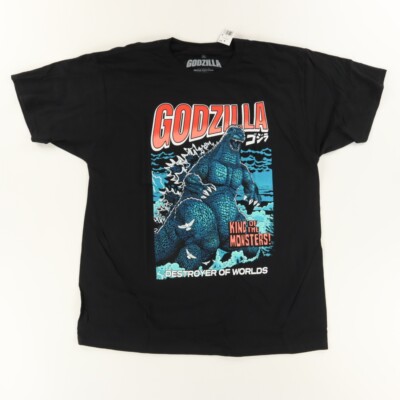 Godzilla Double Sided Screen Print T-Shirt Black Men's XL-image