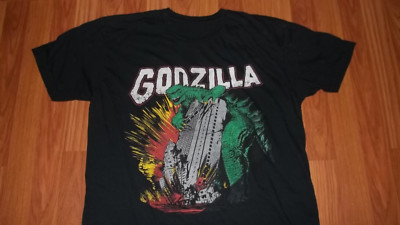 Mens Large GODZILLA image T-Shirt Japanese Monster Toho TV Movie-image