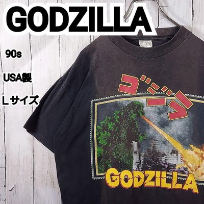 Godzilla USA 90s Vintage T-Shirt Black Large Rare Japanese Godzilla-image