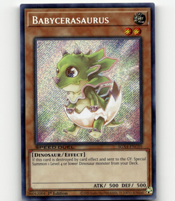 Yugioh Babycerasaurus (Secret Rare) - Speed Duel GX: Midterm Destruction-image