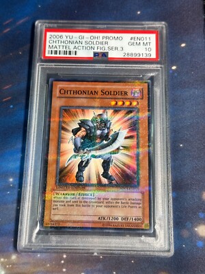 YUGIOH PSA 10 2006 Chthonian Soldier MF02-EN011 Parallel Rare Promo Pop2-image