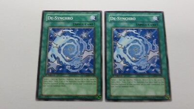 2x  DE-SYNCHRO  5DS2-EN029  SPELL CARD   1ST EDITION  COMMON YUGIOH  NM UNPLAYED-image