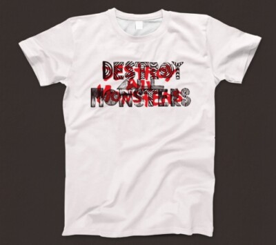 Destroy All Monsters T Shirt 579 Music Rock Band Niagara Sci-fi Film Godzilla-image