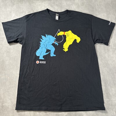 American Red Cross Godzilla x Kong The New Empire Movie Promo T-Shirt Large-image