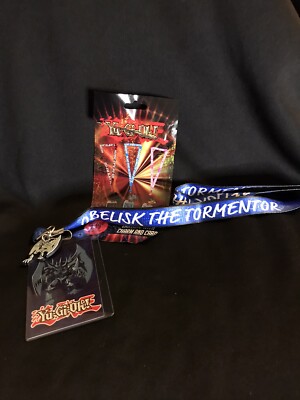 Yugioh yu-gi-oh Obelisk the Tormentor Lanyard w/ Charm and Card-image