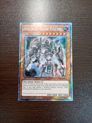 Yu-Gi-Oh! Ancient Machine Titan Antique Gear Golem Platinum Secret 1st Ed. NM-image