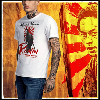 Samurai T-Shirt deadly warrior with sword Bushido Code Japanese steel miyamoto-image