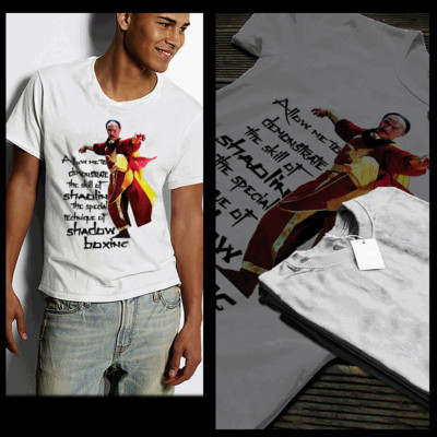 Kung Fu t-shirt retro shaolin karate martial arts buddha monk shadow box S-2XL-image