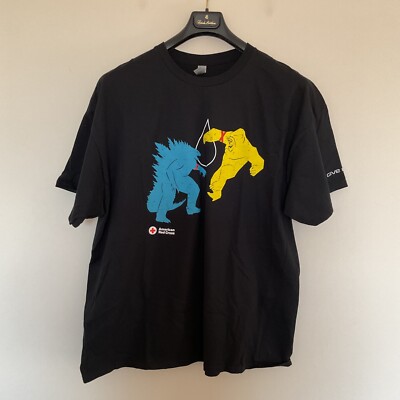 American Red Cross GODZILLA x KING KONG New Empire Movie Promo T-Shirt Mens 2XL-image