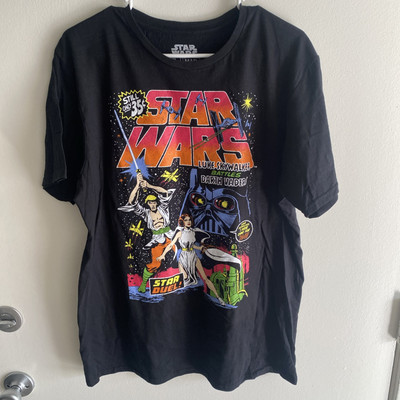 Star Wars T-Shirt Sz L Disney Collectible Tee Darth Vader Luke Skywalker -image