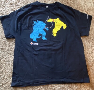 Godzilla X Kong The New Empire T Shirt Men XL American Red Cross Give Blood-image