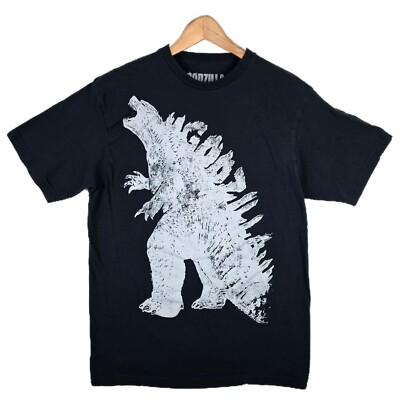 Godzilla King Of Monsters Tail Spellout Toho Shirt Size Medium 2014 Movie Tee -image