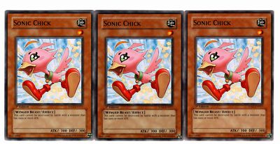 Yugioh- 3X Sonic Chick - Common - 1st Edition - 5DS2-EN017 - Near Mint-image