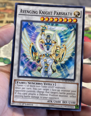 Yugioh! LC5D Avenging Knight Parshath EN-230 Extra Deck Synchro Card 1st Edition-image