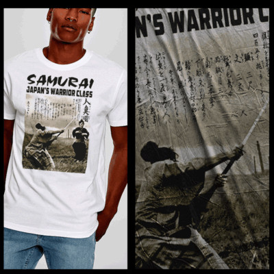 Samurai T-Shirt deadly warrior with sword Bushido Code Japanese katana Ronin -image