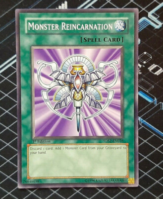 YuGiOh! Monster Reincarnation 5DS1-EN026 Card 1st Edition Near MINT-image