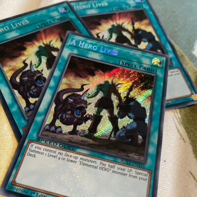 A Hero Lives (Secret Rare) SGX2-ENA16 Speed Duel GX: Midterm Paradox x3-image