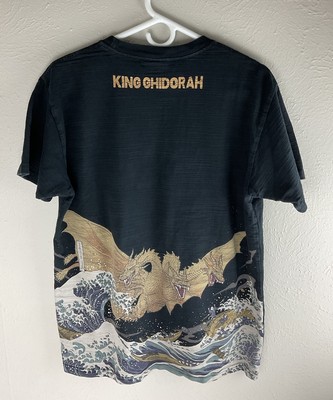 King Ghidorah Godzilla TOHO Shirt Ukiyoe Japanese Traditional Black Size XL-image