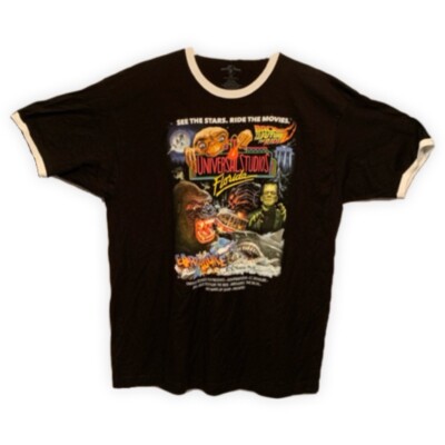 Universal Studios Ride The Movies 30th Anniversary Retro Style T- Shirt Size XXL-image