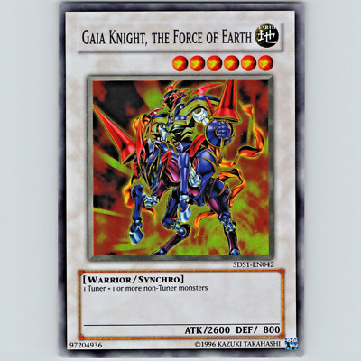 Yugioh Gaia Knight, the Force of Earth 5DS1-EN042 Unlimited Super Rare - VLP-NM-image