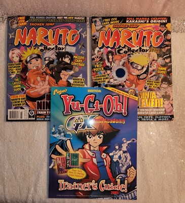 Lot of 3 Magazines 07-09 Shonen Jump Naruto & Yu-Gi-Oh! GX Duel Academy-no cards-image