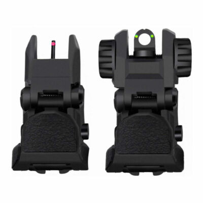 Flip-up Front&Rear Sights Polymer Fiber Optics Iron Scope USA-image