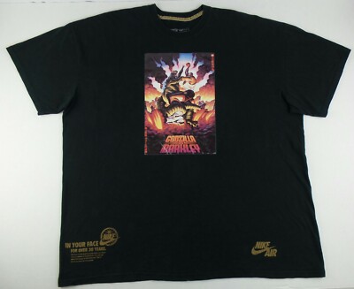 Vintage 90s Nike Air Godzilla vs Charles Barkley RARE T-Shirt Size Men's 3XL-image
