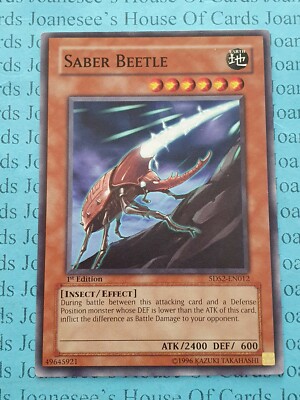 Saber Beetle 5DS2-EN012 Yu-Gi-Oh Card 1st Edition New-image