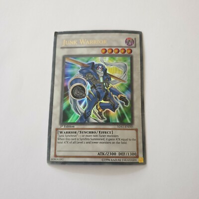 Yu gi oh card  Junk Warrior 5DS1 EN041 Secret Rare First Edition -image