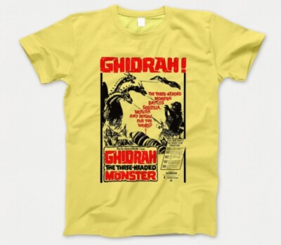 Ghidrah Film Poster T Shirt 878 Three Headed Monster Godzilla Kaiju Mothra Rodan-image