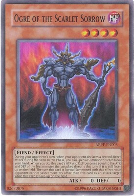 Yu-Gi-Oh Card - ABPF-EN005 - OGRE OF THE SCARLET SORROW (super rare holo) - NM-image