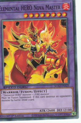 YUGIOH CARD ELEMENTAL HERO NOVA MASTER SGX2-ENA25 1ST EDITION COMMUN-image