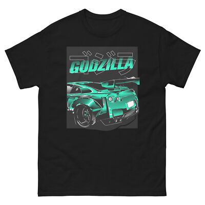 New JDM R35 Godzilla Green Men's T Shirt Sizes S-5XL-image