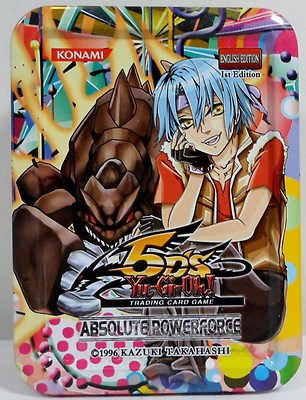 YU-GI-OH 5 D's TRADING CARD GAME ABSOLUTE POWERFORCE EMPTY TIN CASE FOR CARDS-image
