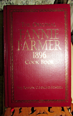 Fannie Farmer 1896 cookbook reprint 2002 LN/Gilded/ribbon bookmark-image
