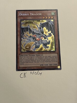 Yugioh Debris Dragon LC5D-EN009 Secret Rare 1st Edition Near Mint Holographic-image