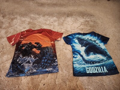 Lot Of 2 EUC Godzilla Graphic Tee Shirt Sz sm & xs-image