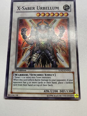 Yu-Gi-Oh! X-Saber Urbellum Super Rare 1st Edition 5DS2-EN043 HP-image